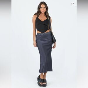 Princess Polly The Charmaine Maxi Skirt Slate